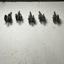 5 Vintage Lead Civil War Canon -1930  s USA Unbranded Manufacturer