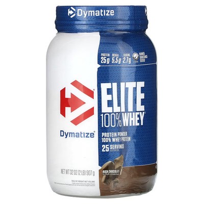 Dymatize Elite 100% Whey Protein Powder, Rich 2 lbs (907 g) Sports Nutrition