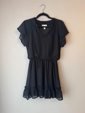 NWOT Women’s June & Ivy Black Semi-Sheer Dress Size XS
