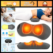 3-in-1 Back Massager with Heat, Vibration Stretching - Lumbar Support Pillow f