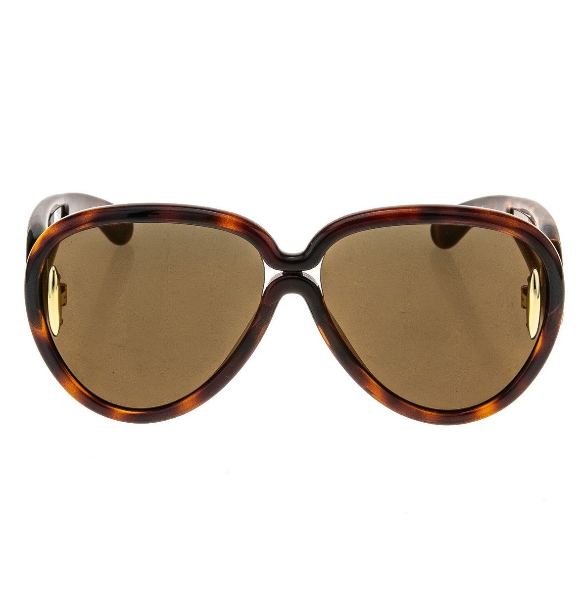 LOEWE LW40132I 40132 ANAGRAM PAULA IBIZA Aviator Brown Gold Mirror