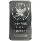 5 Troy oz Sunshine Mint .999 Fine Silver Bar Mint Mark SI Sealed