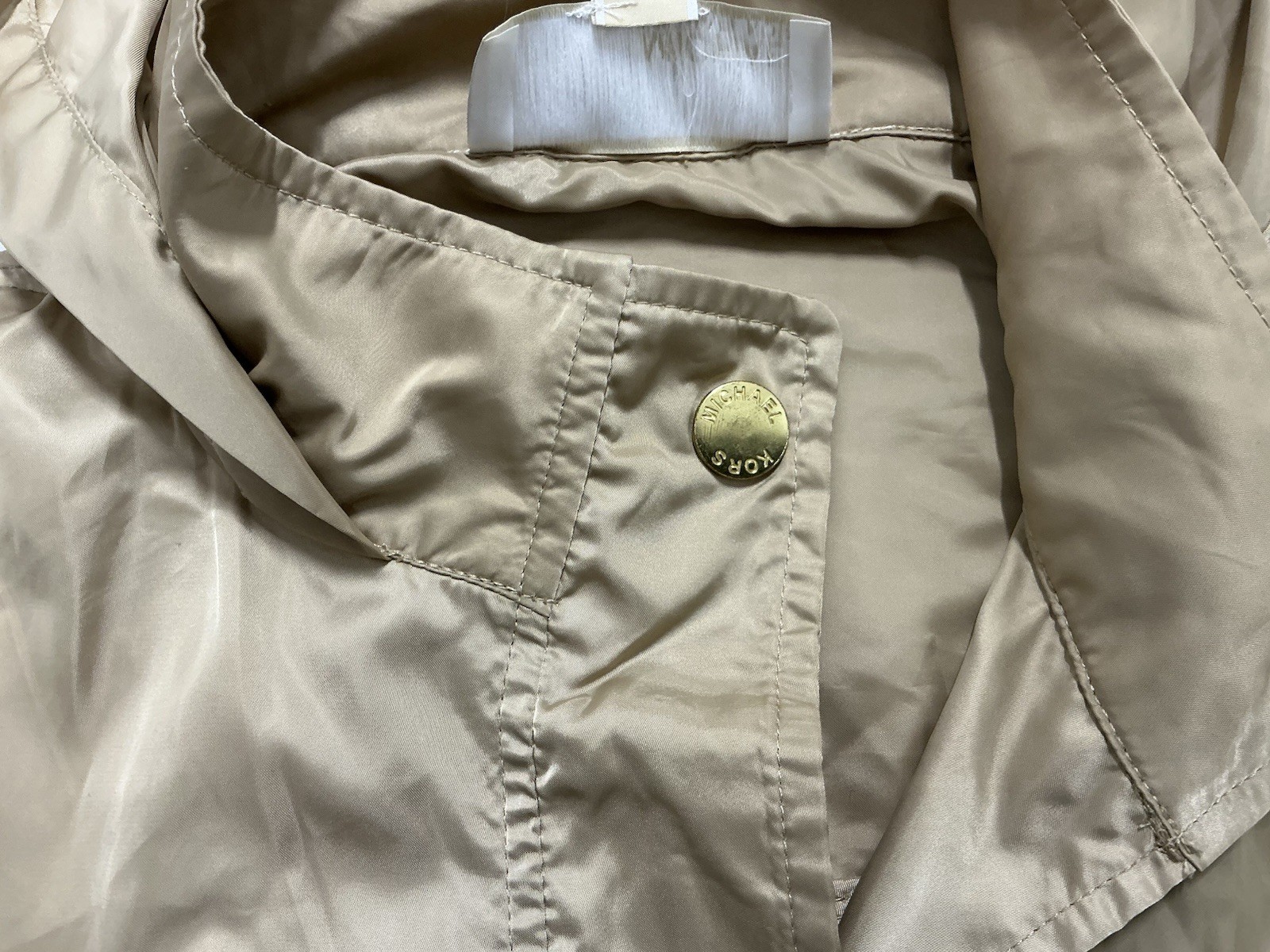 Michael Kors khaki basic hooded spring jacket/win… - image 4