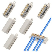 6PCS 10 AWG Wire Connector Nut Kit, 60A 16-10 Gauge 10 AWG-60A 1 in 4 Out