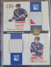 2002-03 Pac Heads Up - Game-Worn Jersey Quads #14 Ritcher, Nedved, Fleury, (MEM)