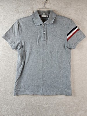 Moncler Short Sleeve Polo Shirt Grey Size S | eBay