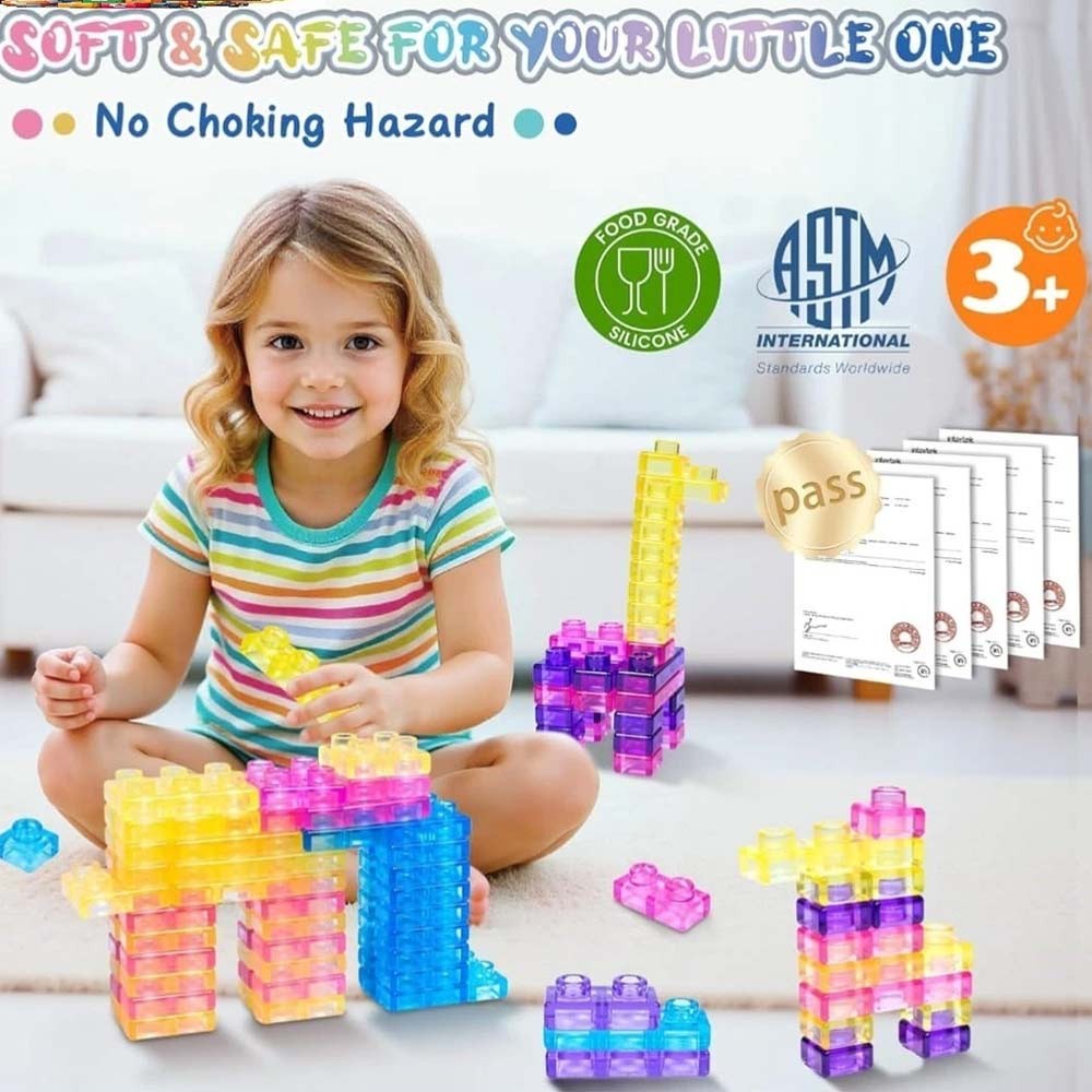 40Stück Weiche Sensorische Bausteine, Lernspielzeug für Kinder