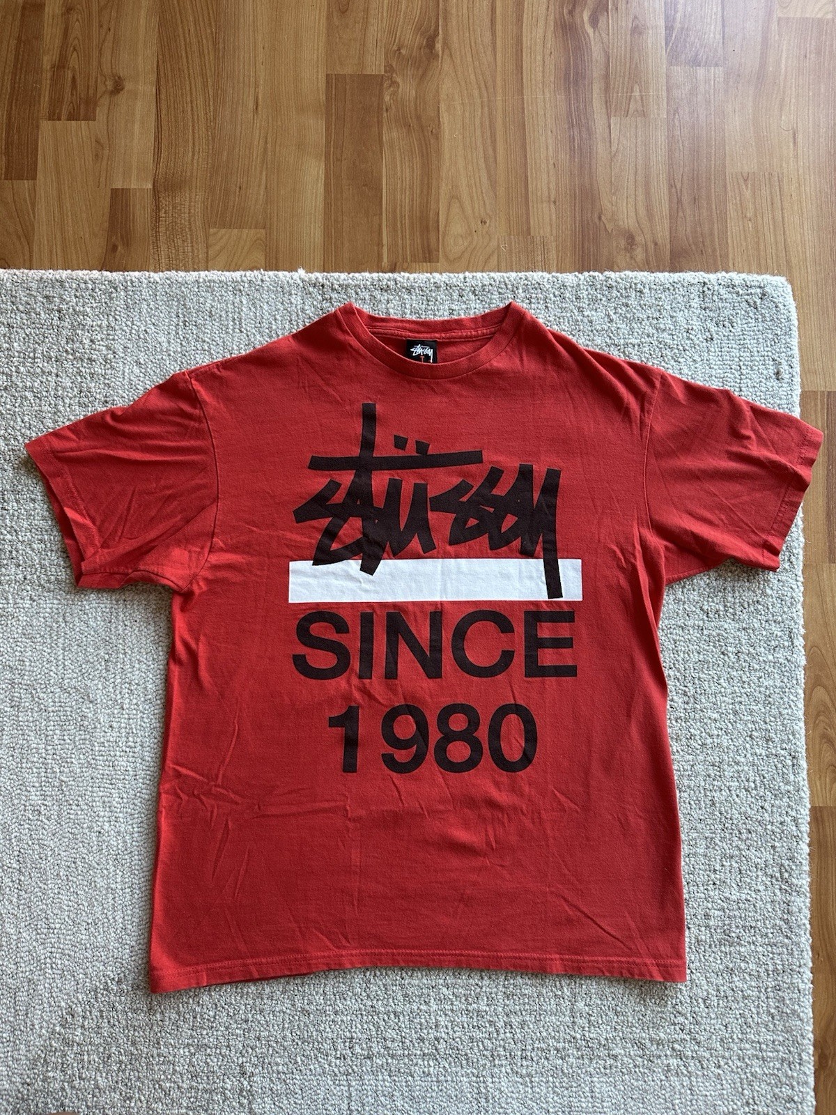 Vtg Y2K Stussy Since 1980 Spellout Box Logo Tee T-Shi… - Gem