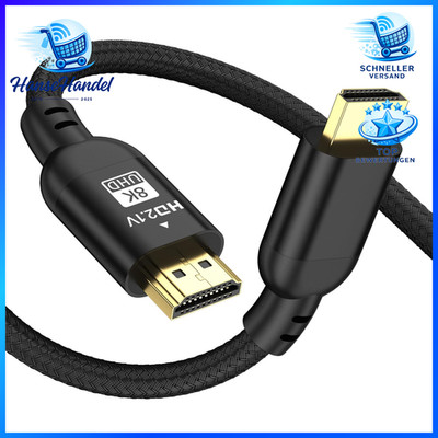 HDMI Kabel 2M 8K 48Gbps Ultra Hohe Geschwindigkeit 2.1 Dynamic HDR eARC