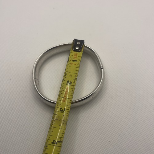Vintage Victorian 925 Sterling Silver Floral Engraved Bangle Bracelet - Openable - Picture 7 of 8