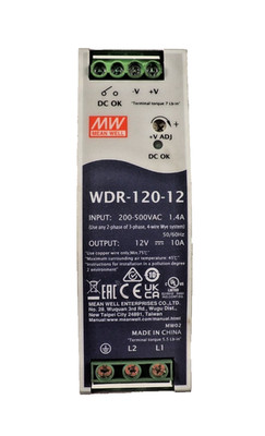 MW Mean Well WDR-120-12 Din Rail 12V 10A Industrial Power Supply