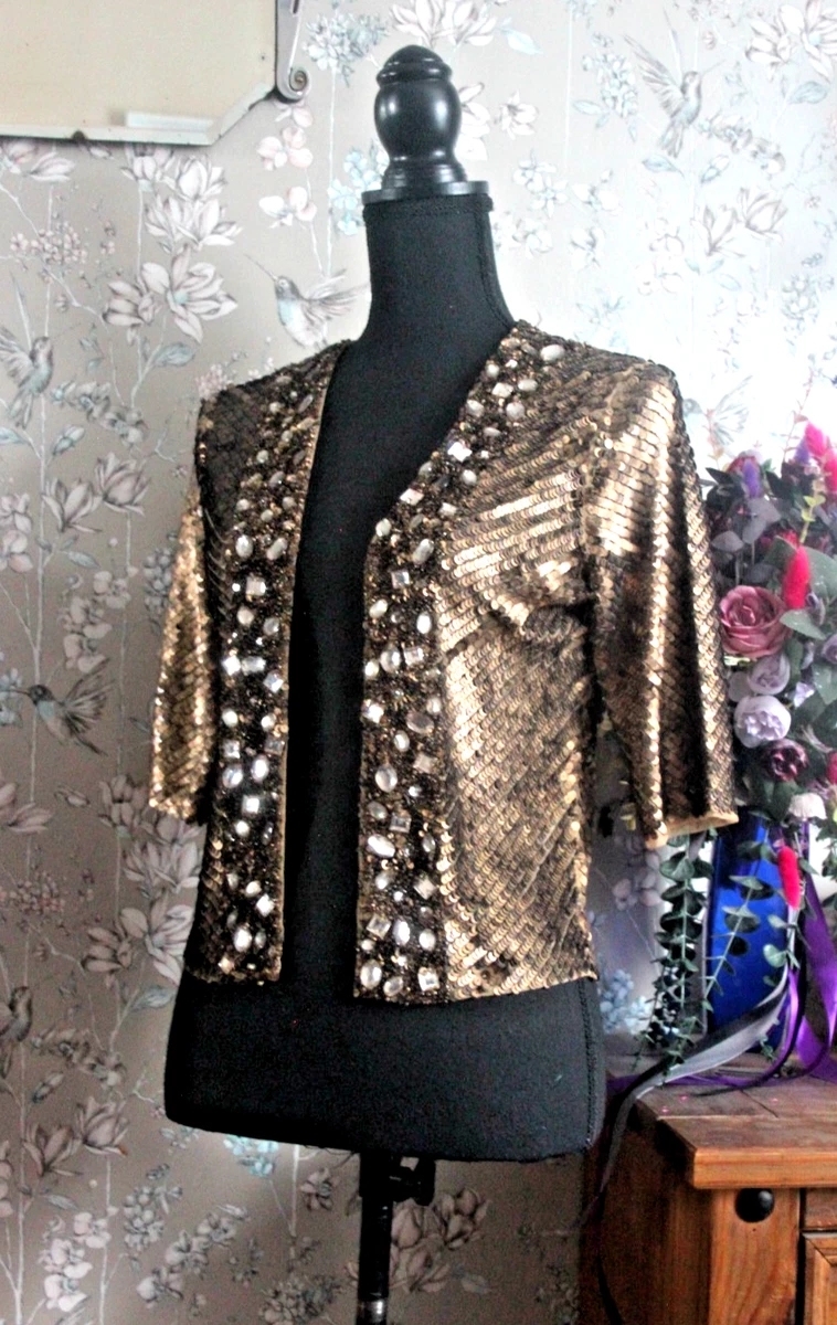 Gold Bolero Shrug in Women's Coats & Jackets for sale | eBay UK
