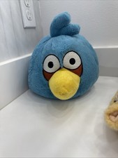 Commonwealth Angry Birds Plush Blue Bird 2010 Stuffed Animal Jake Jay Jim 8 Inch