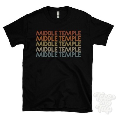MIDDLE TEMPLE WIEDERHOLT RETRO STIL T-SHIRT Herren & Damen UK Ortsname Geschenk