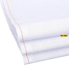Cross Stitch Fabric 14 Count White Cotton Cloth for Embroidery (59 x 39 Inch)