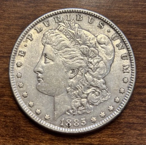 1885 Morgan Liberty Head Dollar XF.  90% Silver Philadelphia Mint