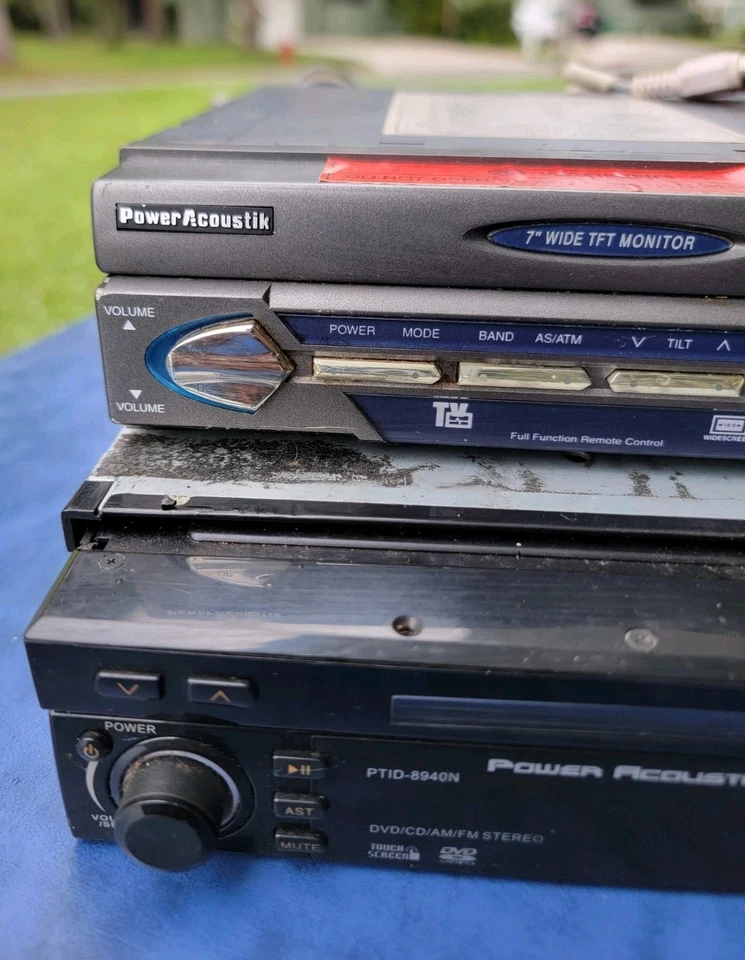 2 POWER ACOUSTIK PTID-8940N & PTID- B940N CAR 7" MONITOR CD/DVD - Untested - Image 2 of 4