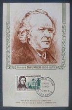 CARTE MAXIMUM PREMIER JOUR TIMBRE N° 1299 HONORÉ DAUMIER OBLITÉRÉ MARSEILLE 1961
