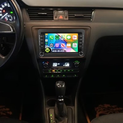 Für Skoda Rapid Spaceback Android 15 Apple Carplay Autoradio GPS Navi BT 4+64GB