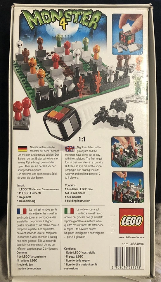 Lego Set 3837 - Monster 4 Board Game - Missing 1 Piece Otherwise Complete - Image 2 of 4