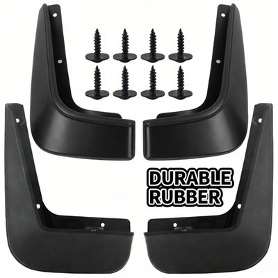 For Corolla Splash Guards Set of 4 No Drilling Durable PVC With Hardware