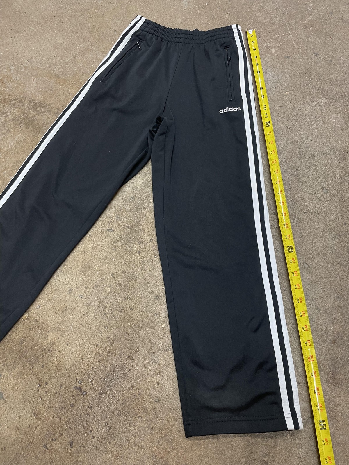 Adidas Track Pants Teens XS Black Snap Tear Away 3-Stripes Zip Pockets Athletic thumbnail 18