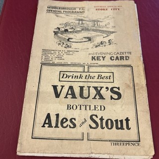 MIDDLESBROUGH v stoke 1949/1950 Football Programme