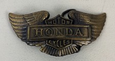 Honda Motor Cycles Belt Buckle Flying Wings Logo Brass Biker