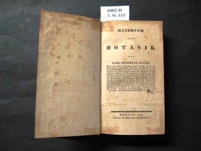 Handbuch der Botanik. Kunth, Karl Sigismund.: