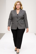 Tahari Arthur S. Levine Jacket Blazer Womens Size 18 Gray 2  Button Closure 