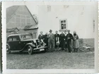 Genuine Photo Car Hanomag in front of House People, Kennz. IV-72043, 1930s
