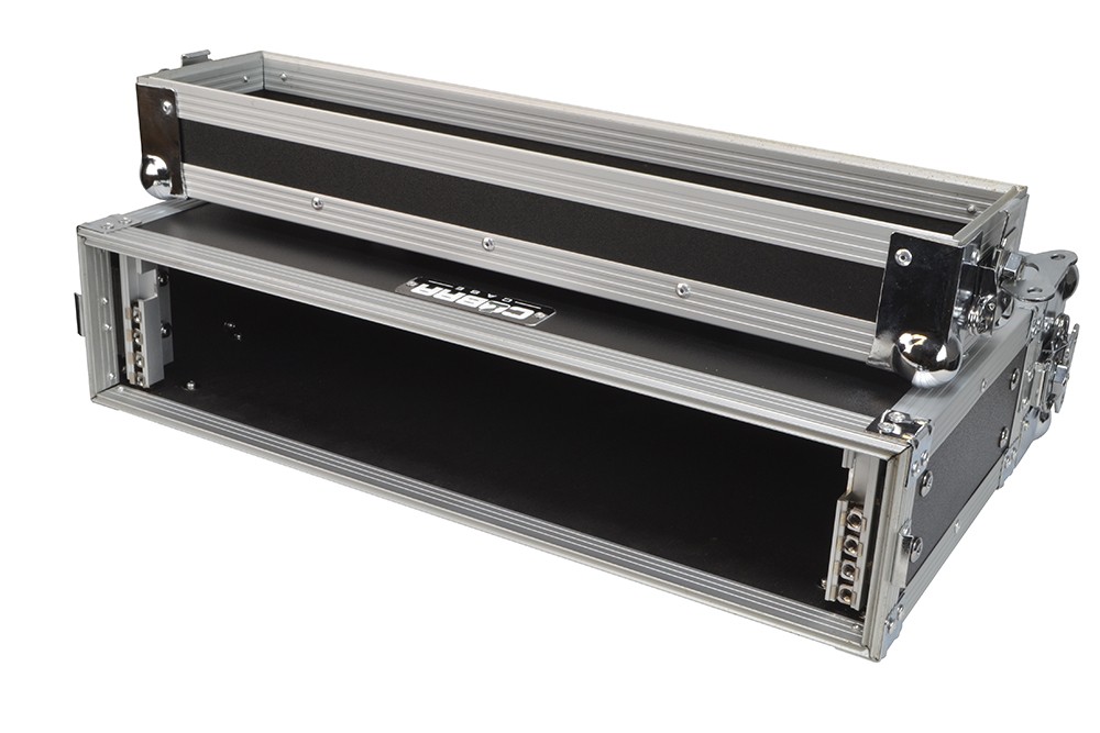 19"" 2U Flight Case 250mm Deep with Removable Lids by Cobra Case