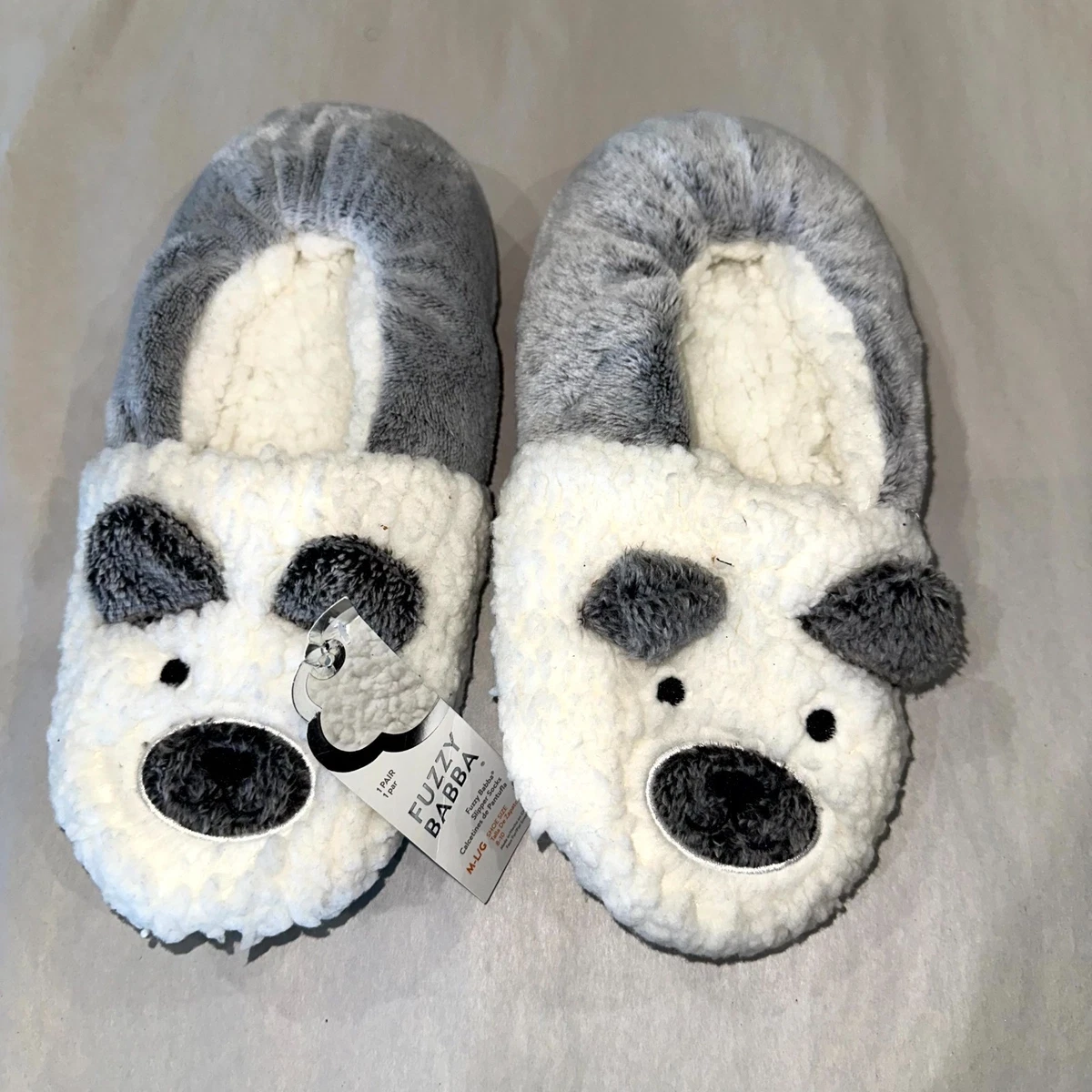 Mens Cozy Bear Slippers 9.5/10 NEW Gifts For Dad Plaid House Slippers  main image 4