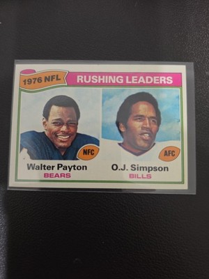 1977 League Leaders #3 Walter Payton, O.J. Simpson See Photos For Condition