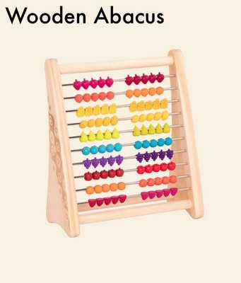 B. Toys Two-Ty Fruity Wooden Abacus Fruit Counting Math Toy 11'' x 12''