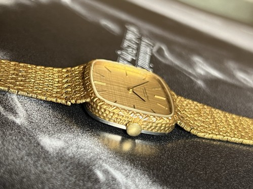 Vintage IWC gold plated 925 silver case, manual winding texture dial men's watch - Afbeelding 17 van 21