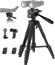 Binocular Tripod, 72 Spotting Scope Tripod Stand with 72-inches, Black