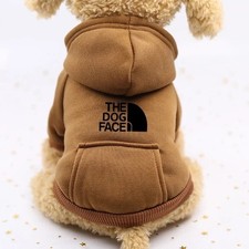 Warm Autumn Winter Pet Clothes Sweater Coat Denim Pocket for Dogs Cats