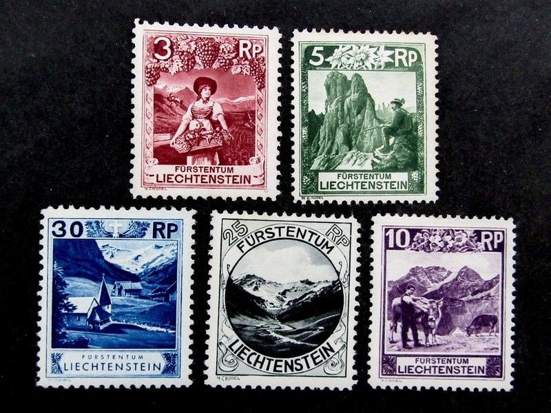 nystamps Liechtenstein Stamp # 94//99 Mint OG H U26y622
