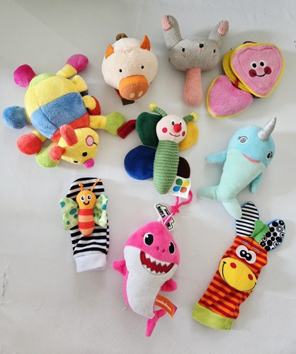 9 Assorted Baby Toys,Nickelodeon Baby Shark,Kellytoy,Seasons Industry, Unbranded