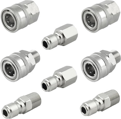 #ad 8PCS Pressure Washer Fittings Stainless Steel Adapter Set for Pressure Washer $62.68
