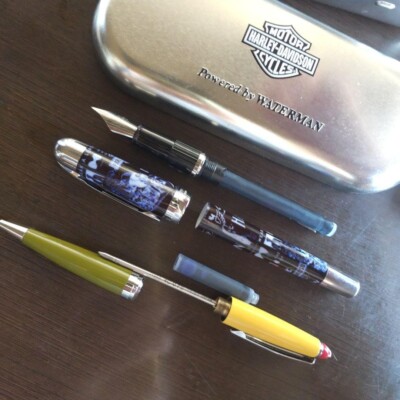Harley Davidson WATERMAN Ballpoint Pen&Fountain pen&Cigar case wz