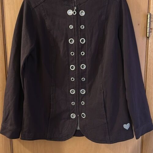 Quacker Factory Dream Jeannes Glam Ösenjacke Neu Braun Größe XS - Bild 4 von 12