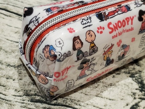 Snoopy Pencil Bag Case Pen Box Cute Dog Soft Gift Black FRIENDS Gift 70th Years - Picture 12 of 28