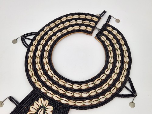 African Maasai Beaded Ceremonial Wedding Collar Necklace Tribal Art Wall Art - Picture 3 of 11