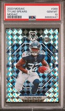 2023 Panini Mosaic TYJAE SPEARS Silver Prizm Rookie #369 RC Titans PSA 10 Gem