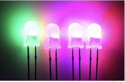 5mm LED Light Emitting Diode RGB SLOW flash 100pcs DIFFUSED Round Top 7 Colour - Picture 3 of 6