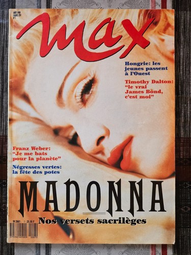rivista MAX France 1989 in copertina Madonna
