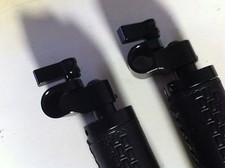A Pair of Black Leather Handle Grips For 15mm Rail Rod Camera Shoulder Rig