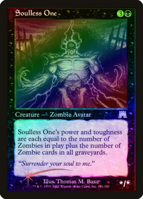 Soulless One FOIL Onslaught HEAVILY PLD Black Uncommon MAGIC